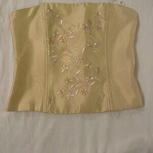 Scott McCintook Millenium 2000 good condition embrodiered yellow corset top S: 4